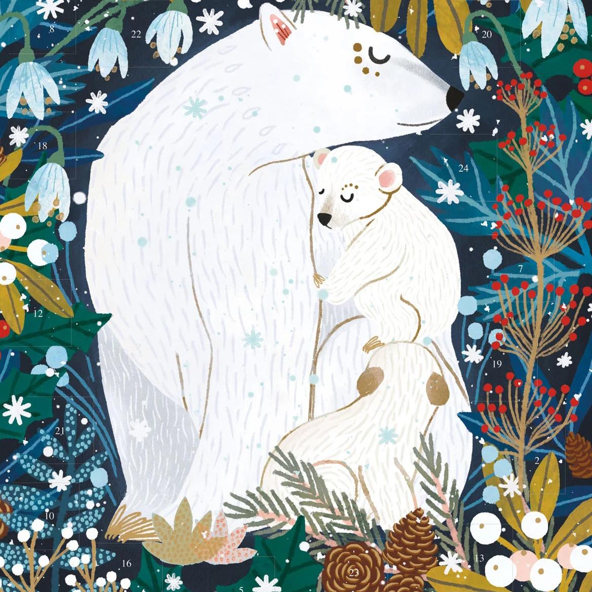 Christmas Advent Calendar Polar Bear Bower | Traditional Door Advent Calendar Advent Calendar - Tophatter Daily Deals