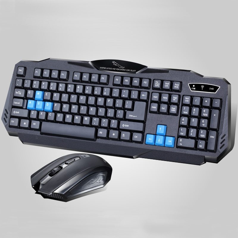 1 Set Of Durable Fashion Colorful Ergonomical Designed Wireless Black Keyboard Mouse Combos For Office & Home Computer Gam Black 0 - Tophatter Daily Deals