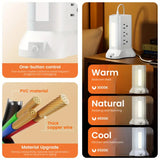 14-in-1 Power Strip Tower with 4 USB Ports & 9 AC Outlets, 10ft Extension Cable, Adjustable 3-Color Night Light Electronics - Tophatter Daily Deals