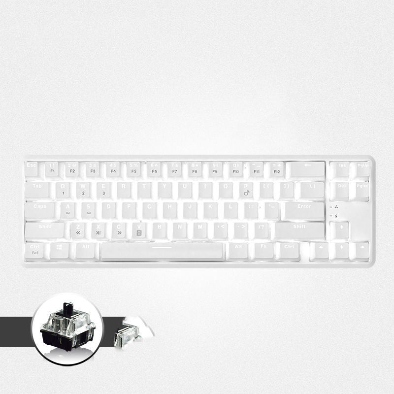 Blackmail k870t wireless Bluetooth wired dual mode mechanical keyboard 87 key RGB office game mobile phone tablet 3B 0 - Tophatter Daily Deals