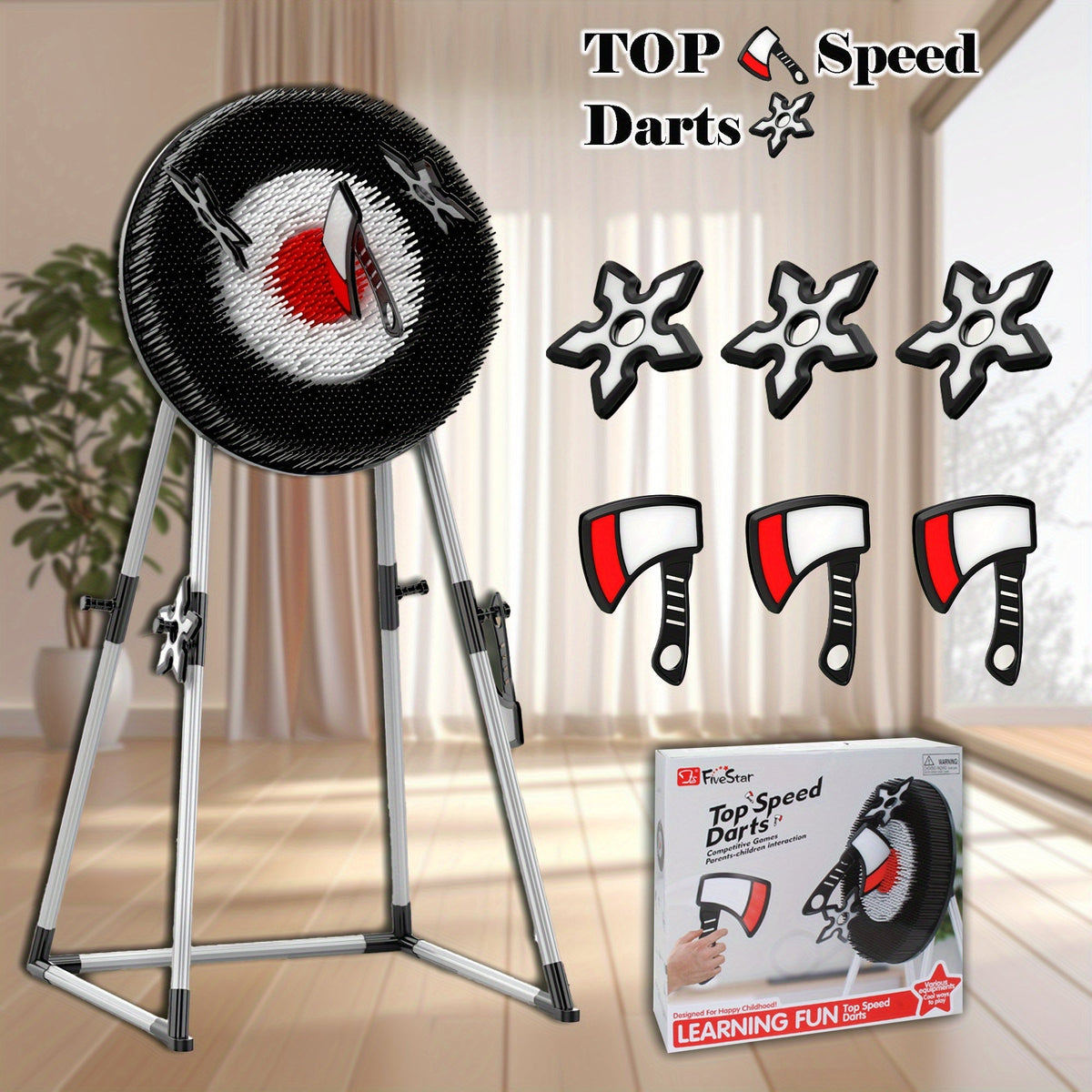 Dart Board Toy Set Indoor Outdoor for Kids Sports & Outdoor - Tophatter Daily Deals