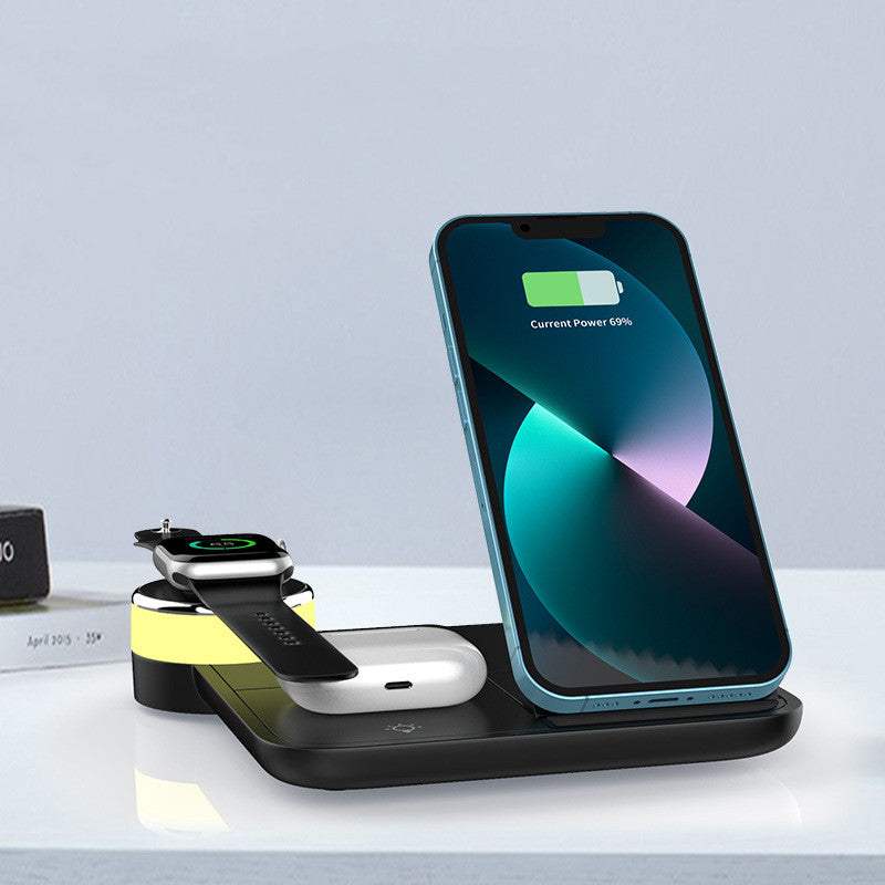 Fast Wireless Charger With Ambient Lighting Power Adapters & Chargers - Tophatter Daily Deals