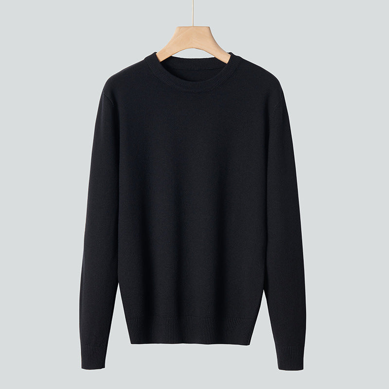Soft Relaxed Men's Knit Sweater - Crew Neck, Modal Black 3D Changing Face Moving Picture Frame - Tophatter Daily Deals