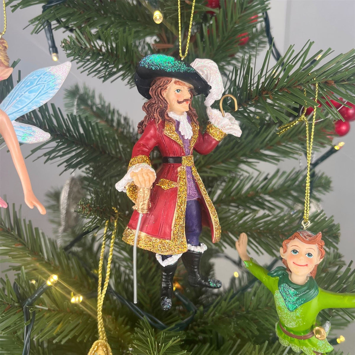 Captain Hook Christmas Tree Bauble | Peter Pan Christmas Tree Ornament - 12cm Baubles - Tophatter Daily Deals