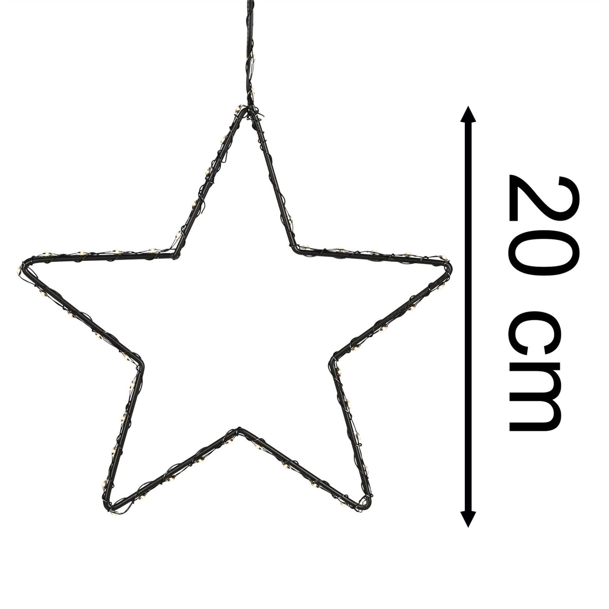 Small Silhouette LED Christmas Star | 52 LED Star Light Window Decoration - 20cm LED Light - Tophatter Daily Deals