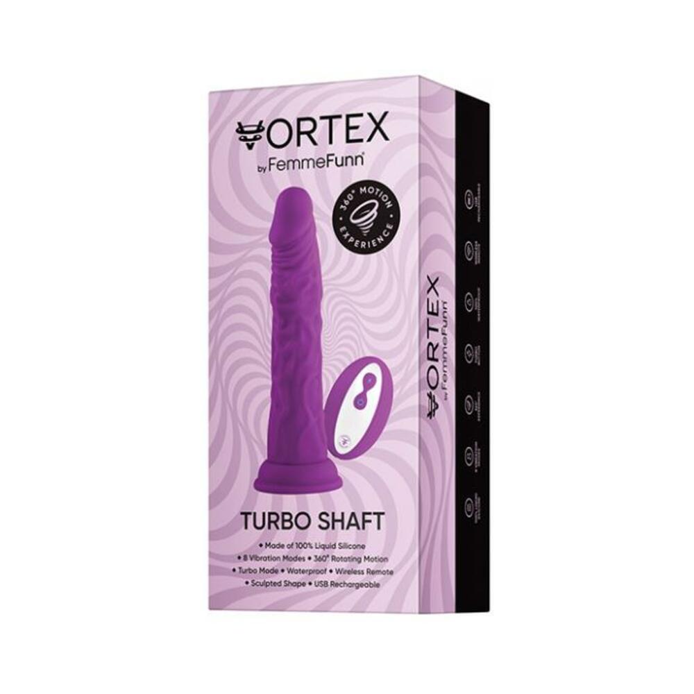 Femmefunn Vortex Turbo Shaft 2.0 Rotating And Vibrating Dildo Purple - Tophatter Daily Deals