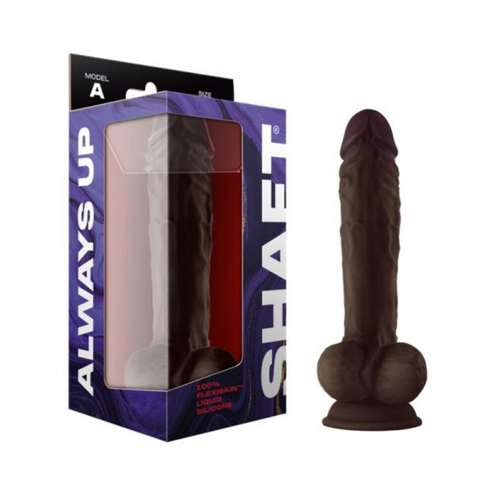 Shaft Model A Liquid Silicone 10.5 In. Dildo With Balls Mahogany - Wholesale Prices (Limited Deals)