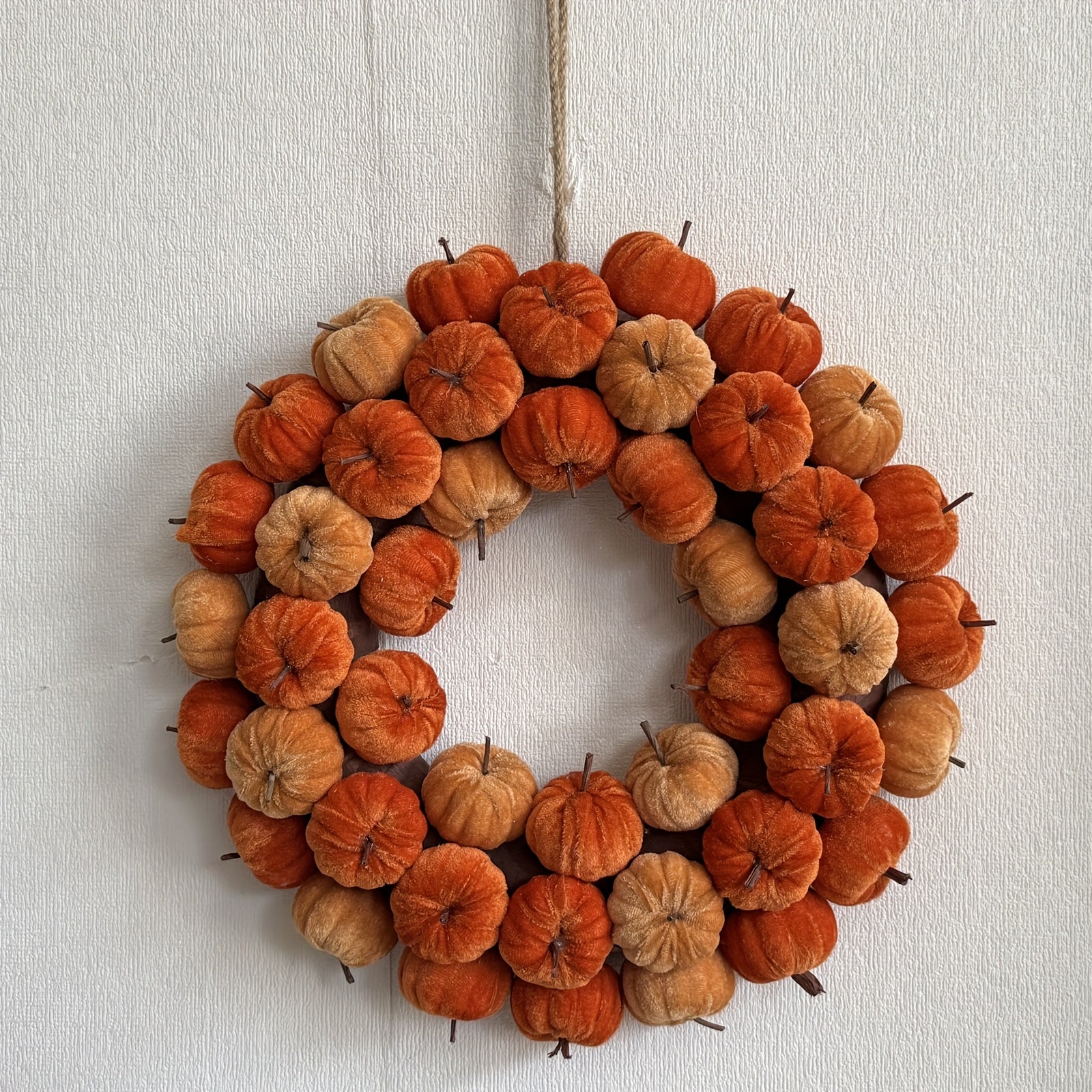 Halloween Harvest Pumpkin Wreath Halloween - Tophatter Daily Deals