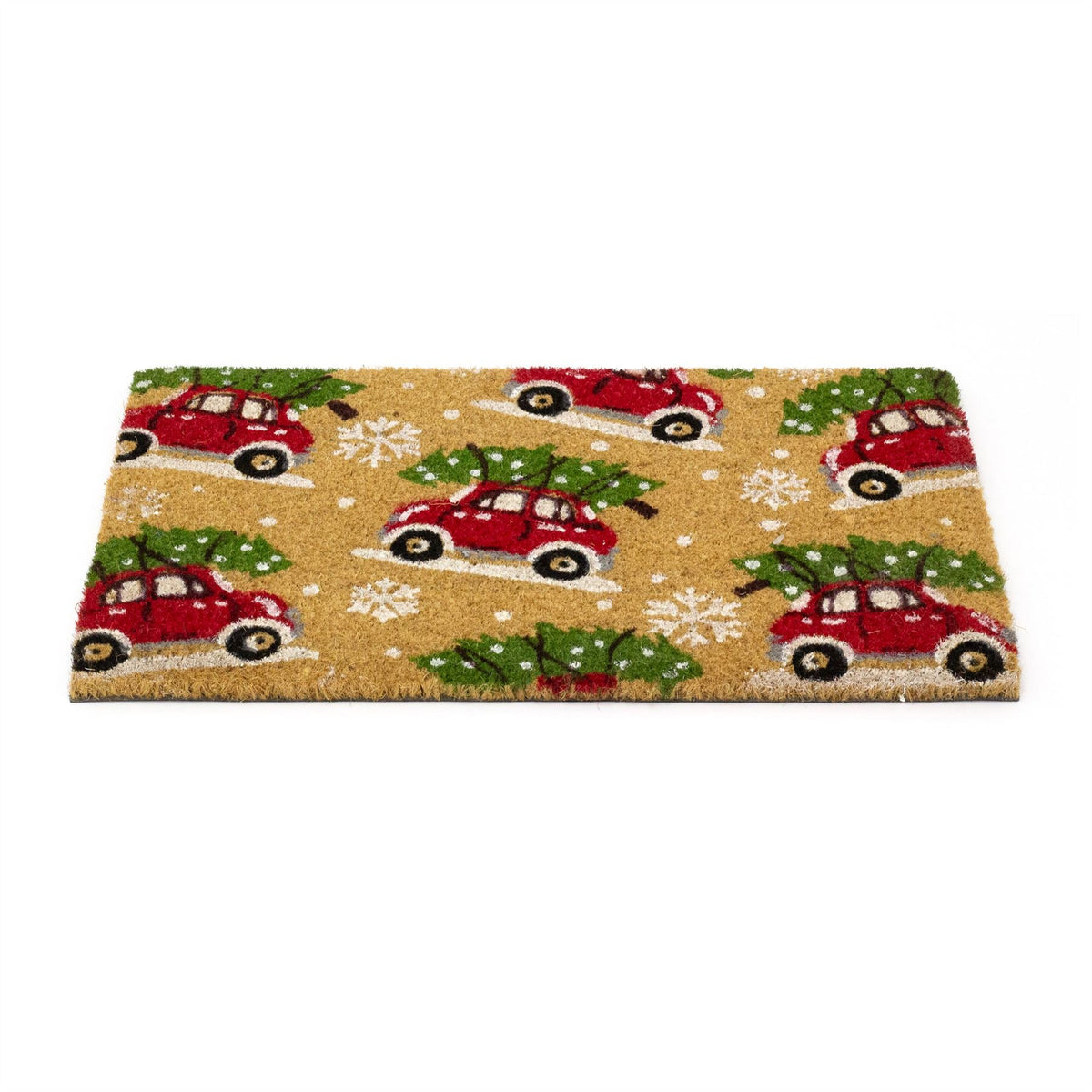 Cars Christmas Doormat | Non-slip Rectangular Coir Welcome Door Mat - 59x39cm Doormat - Tophatter Daily Deals