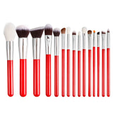 30 PCs Makeup Brush Set Soft Hair Eye Shadow Blush Face Powder Full Set 15 Red Makeup Brushes 0 - Tophatter Daily Deals