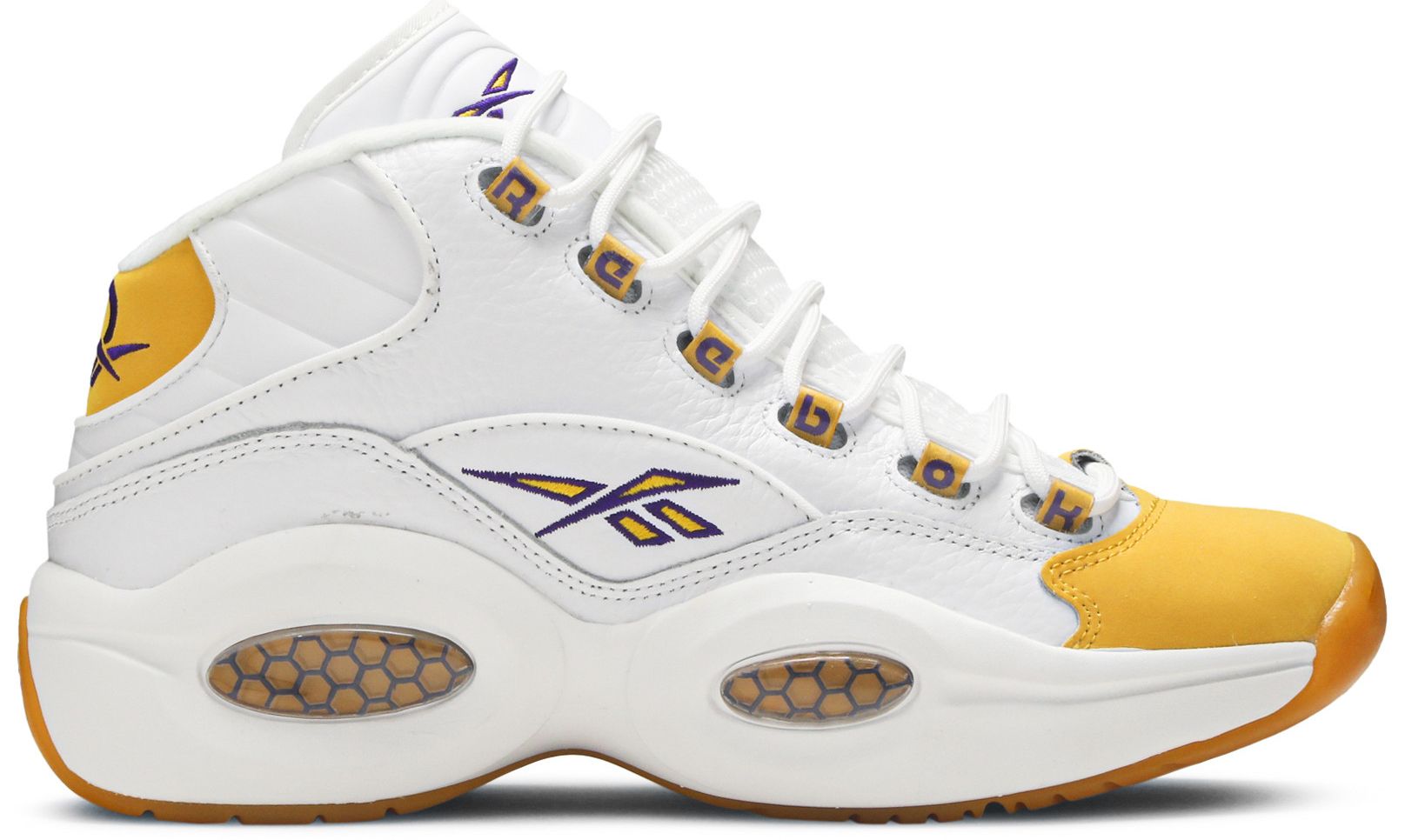 Reebok Men's Question Mid Shoes White Yelthr Ultvio Footwear - Tophatter Daily Deals