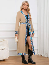 Floral Tie Front Long Sleeve Robe Sleep Dresses - Tophatter Daily Deals