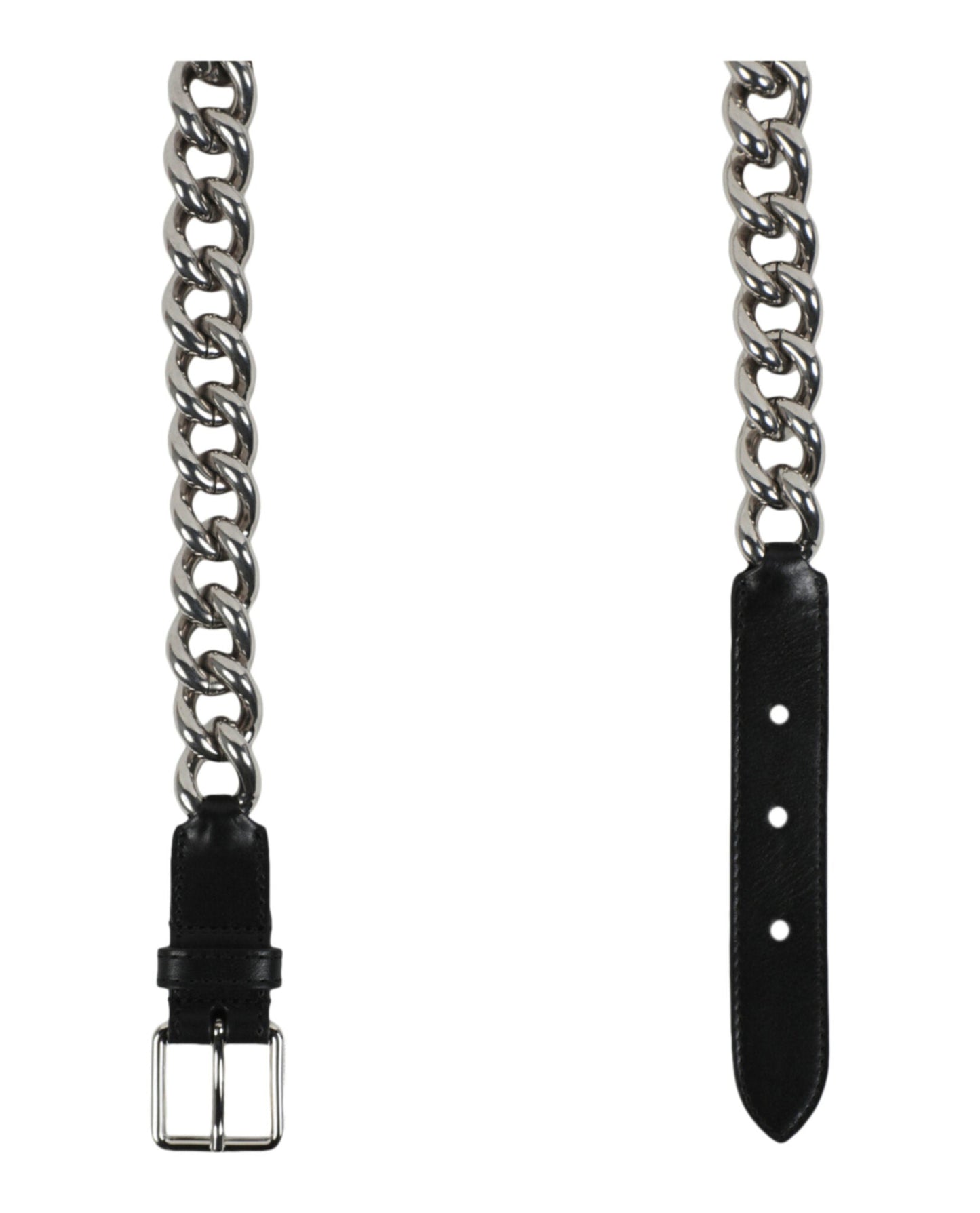 Alexander McQueen Chain-Trimmed Leather Belt Belts - Tophatter Daily Deals