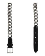 Alexander McQueen Chain-Trimmed Leather Belt Belts - Tophatter Daily Deals