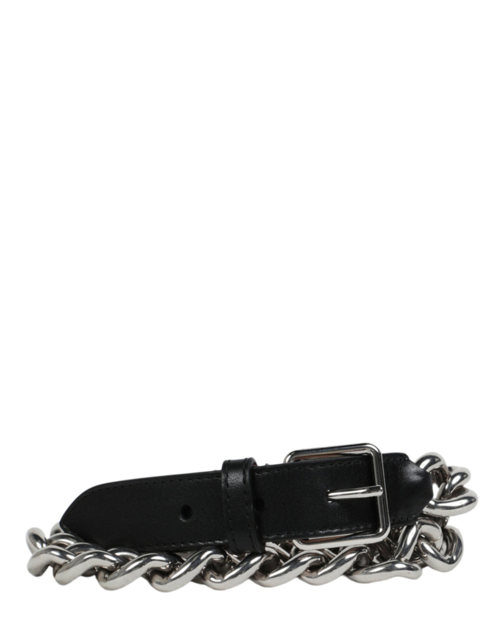 Alexander McQueen Chain-Trimmed Leather Belt Belts - Tophatter Daily Deals