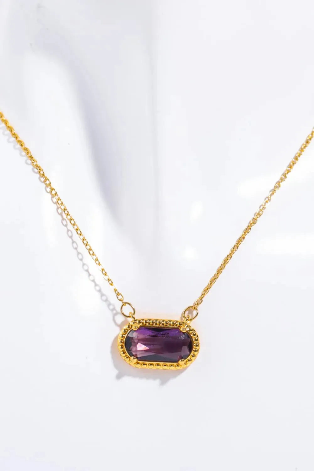 Copper 14K Gold-Plated Pendant Necklace Violet One Size Necklaces - Tophatter Daily Deals