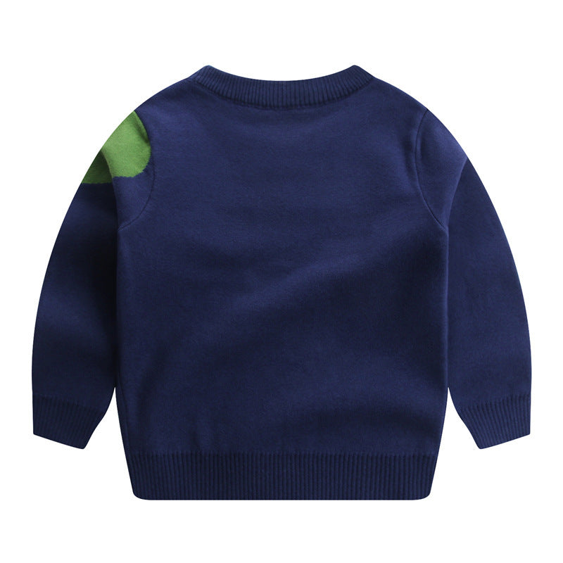 Lightweight Boys Sweater - Crewneck Pullover, Cotton, Winter 3D Changing Face Moving Picture Frame - Tophatter Daily Deals