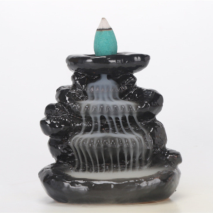 Bergamot Rockery Incense Burner Ceramic Incense Road A 0 - Tophatter Daily Deals