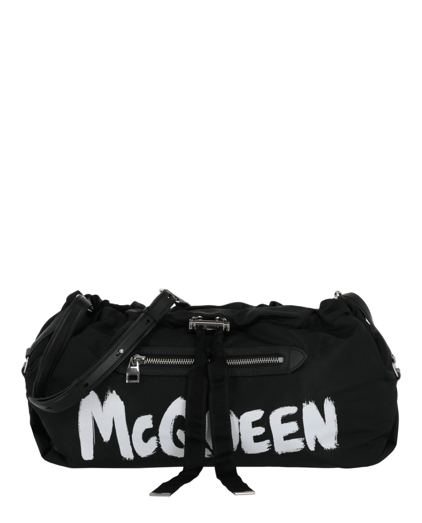 Alexander McQueen The Bundle Graffiti Bag Black White-669589-16XZA-1050-00008-NS Bags - Tophatter Daily Deals