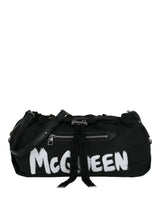 Alexander McQueen The Bundle Graffiti Bag Black White-669589-16XZA-1050-00008-NS Bags - Tophatter Daily Deals