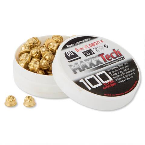 6mm Flobert Blank Cartridge Crimped Brass Case 100 Rounds Per Box - Tophatter's Army Products & Self Defense Collectible Weapons - Tophatter Daily Deals