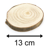 4 Piece Natural Wood Tree Bark Log Slices | Rustic Wedding Decorations Candle Stand | Table Centerpiece Candle Plate - Tophatter Daily Deals