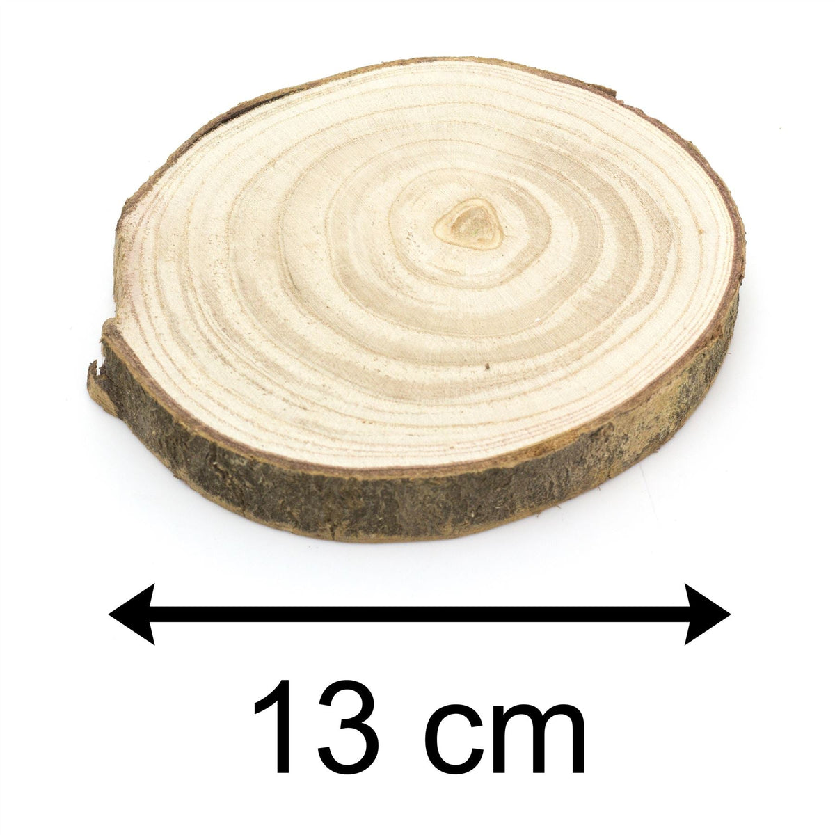 4 Piece Natural Wood Tree Bark Log Slices | Rustic Wedding Decorations Candle Stand | Table Centerpiece Candle Plate - Tophatter Daily Deals