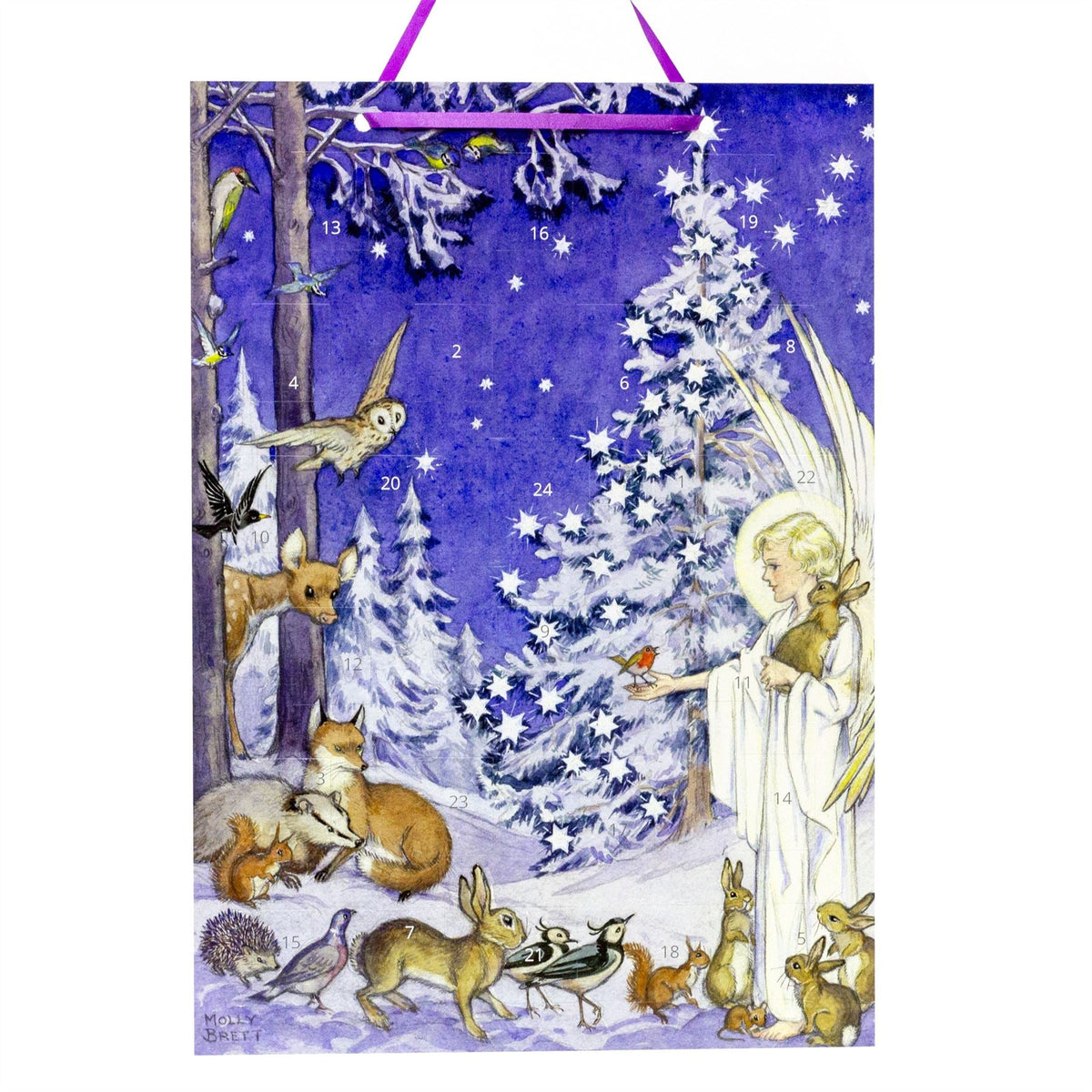 Woodland Angel Christmas Advent Calendar | Traditional Picture Advent Calendar Advent Calendar - Tophatter Daily Deals
