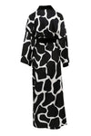 Printed Tie Front Longline Lounge Nightgown Sleep Dresses - Tophatter Daily Deals