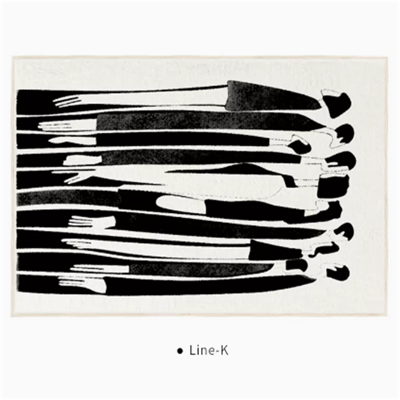 Black And White Line End Table Mat K 0 - Tophatter Daily Deals