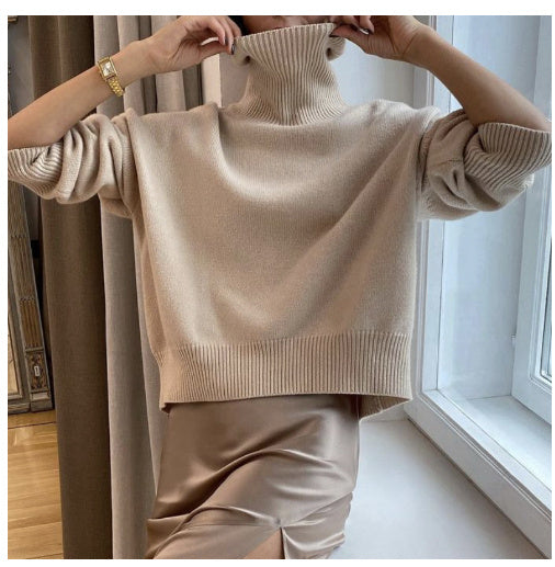 Soft Cozy Women Turtleneck Sweater - Oversized Pullover 3D Changing Face Moving Picture Frame - Tophatter Daily Deals