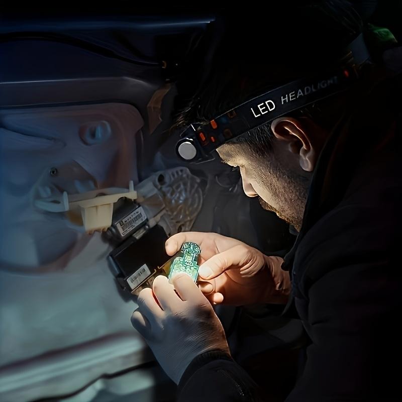 Rechargeable COB LED Headlamp with Magnetic Base - Spotlight and Floodlight, 90 Degree Tilt, USB Charging Outdoor Recreation - Tophatter Daily Deals
