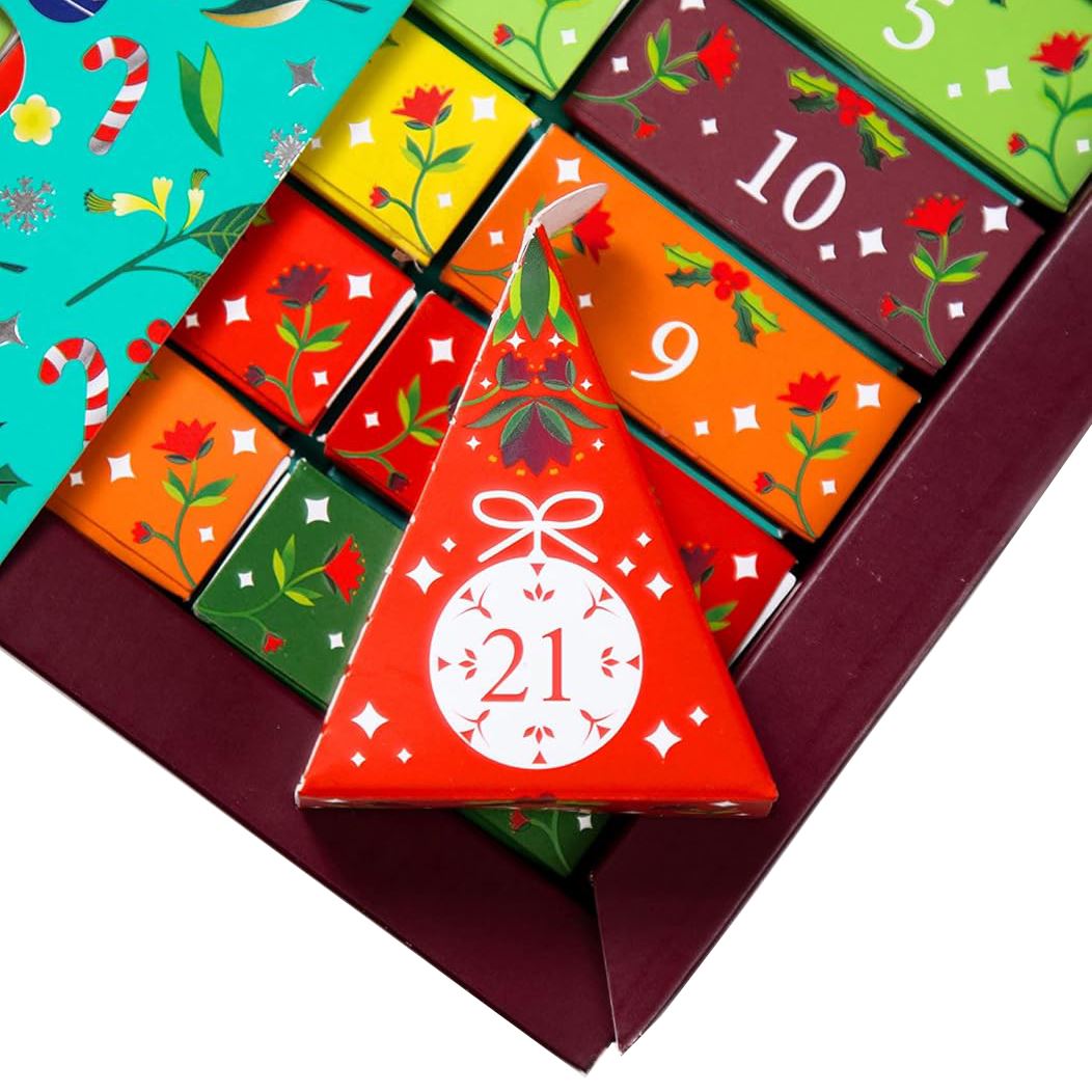 Tea Chest Christmas Advent Calendar 25 Organic Pyramid Tea Bags Advent Calendar Advent Calendar - Tophatter Daily Deals