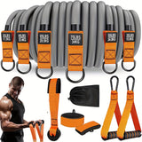 Resistance Bands with Handles for Muscle Training Fitness - Tophatter Daily Deals