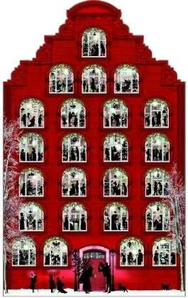 Deluxe Traditional Card Advent Calendar Large - Nostalgic Christmas House Advent Calendar - Tophatter Daily Deals