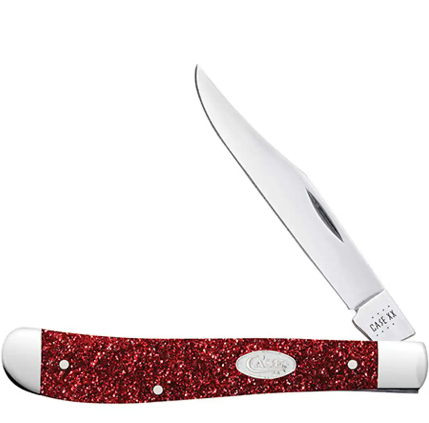 Case Slimline Trapper - Ruby Stardust Kirinite - 67006 Traditional Knives - Tophatter Daily Deals