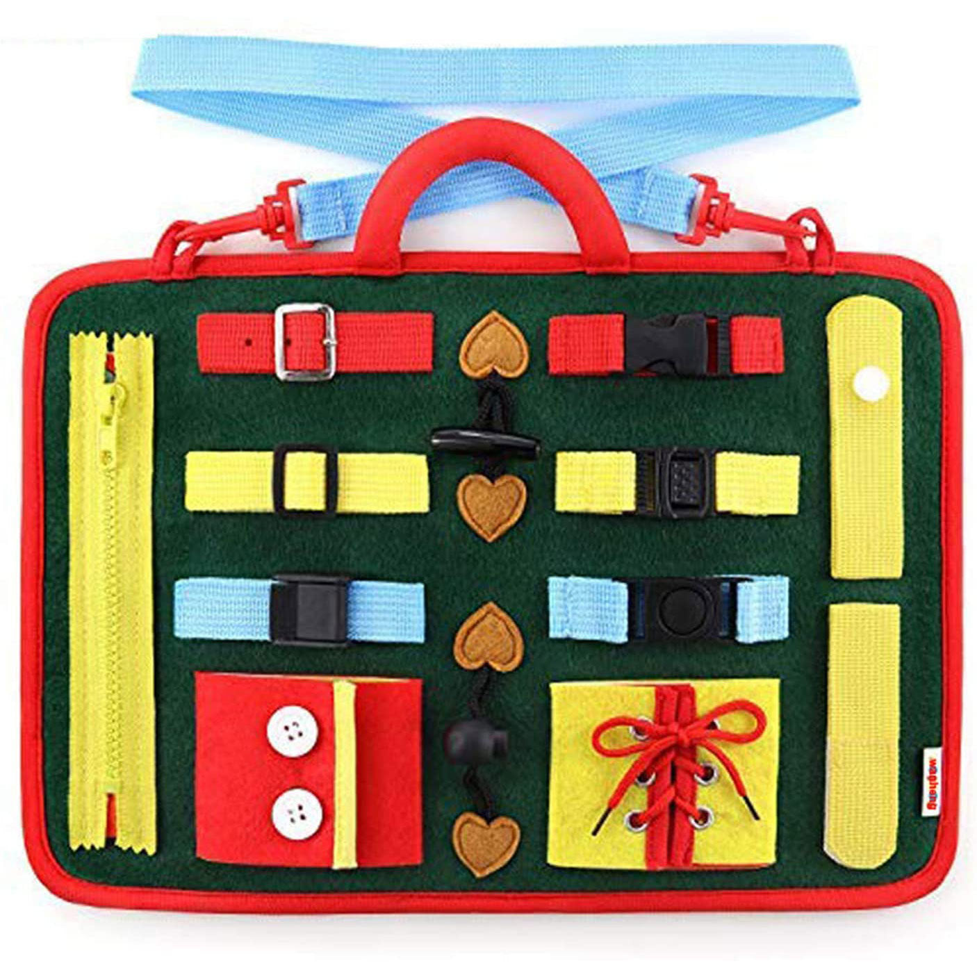 Baby learning dressing buckle zipper learning board 10 style 0 - Tophatter Daily Deals