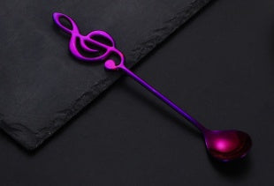 304 stainless steel music symbol creative spoon Purple 0 - Tophatter Daily Deals