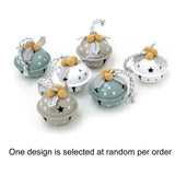 Set of 6 Small Pastel Jingle Bells | Christmas Tree Hanging Ornaments - 4cm Baubles - Tophatter Daily Deals