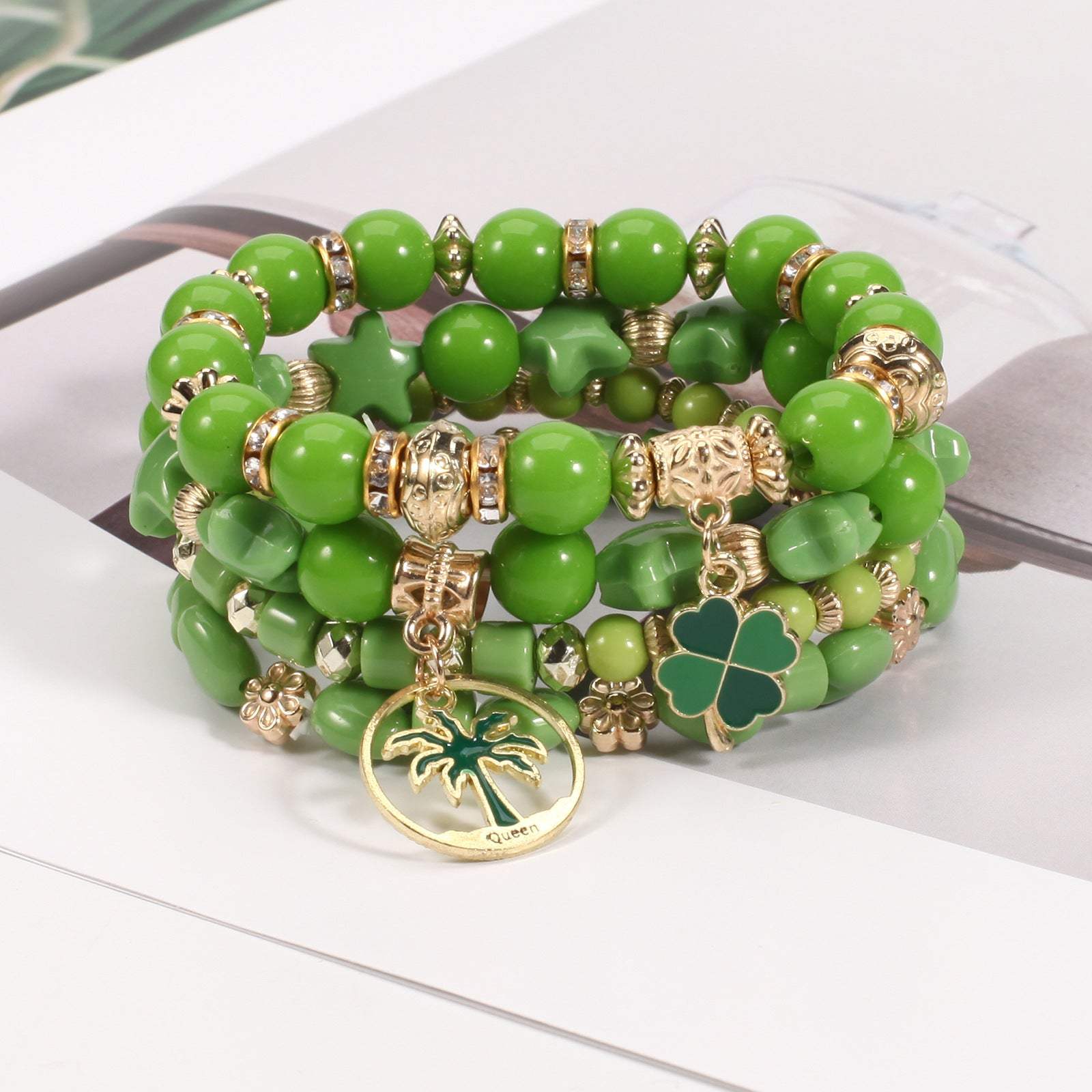 Beaded Soft Pottery Charm Bracelet Bracelets - Tophatter Daily Deals