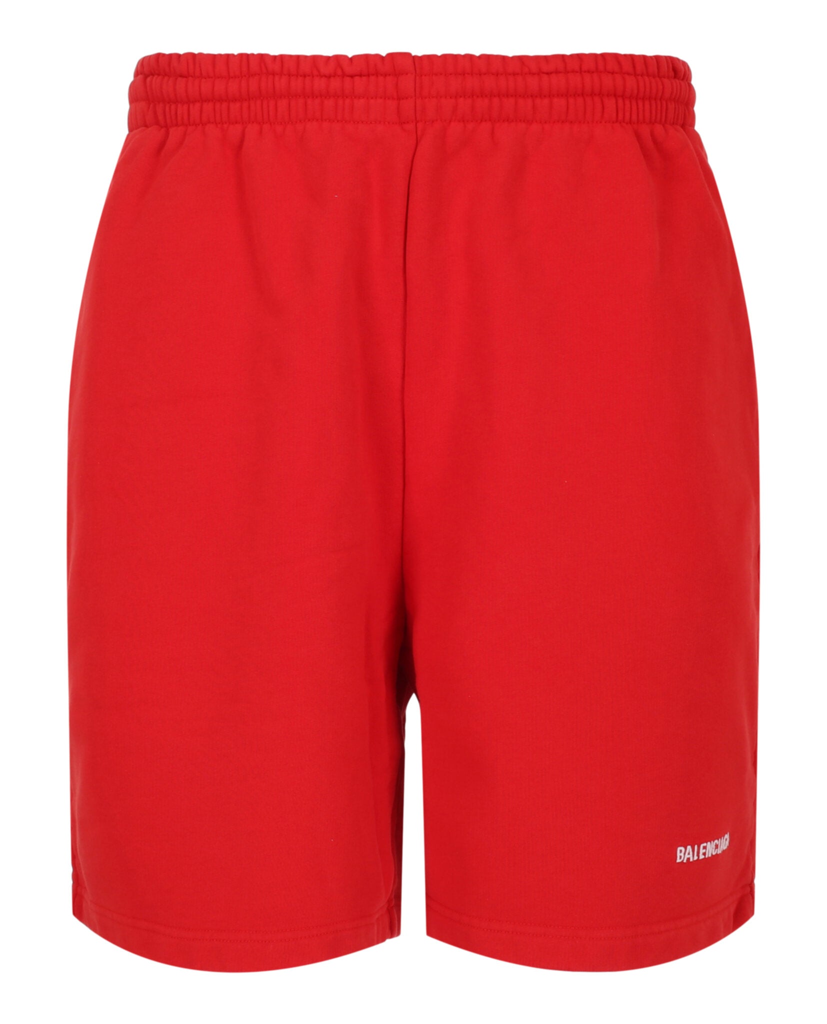Balenciaga Terry Vintage Logo Sweat Shorts Bright Red Shorts - Tophatter Daily Deals