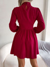 Cutout Turtleneck A-Line Mini Dress - Tophatter Deals