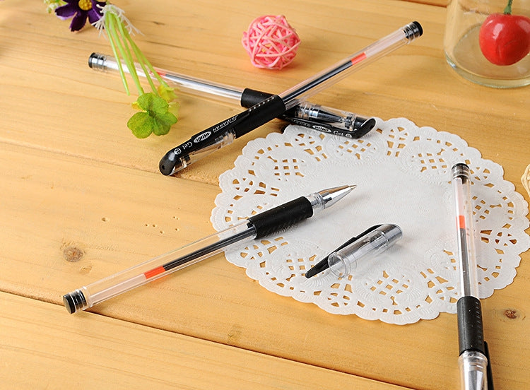 0.5 carbon refill black GEL pen signature pen Art office supplies - Tophatter Daily Deals