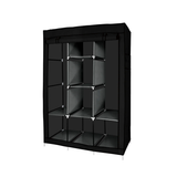 Portable Free Standing Closet - 8 Shelves, 2 Hanging Rods Black Storage & Organization - Tophatter Daily Deals