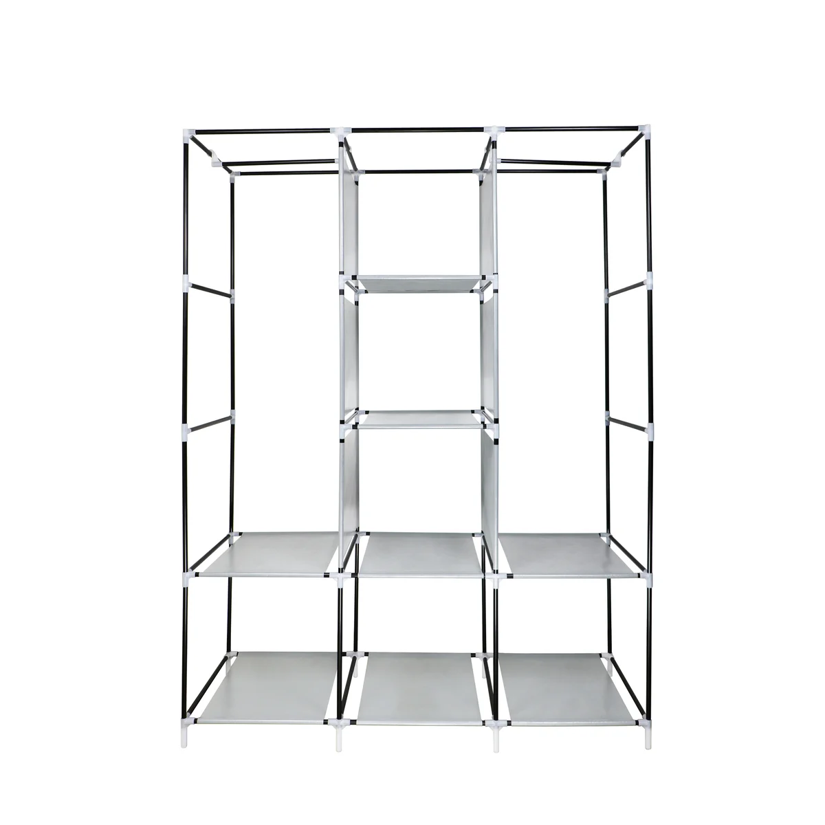Portable Free Standing Closet - 8 Shelves, 2 Hanging Rods Storage & Organization - Tophatter Daily Deals