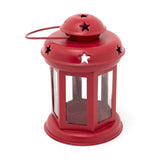 Red Moroccan Style Metal Lantern Tealight Holder | Tea Light Candle Lantern Lantern - Tophatter Daily Deals