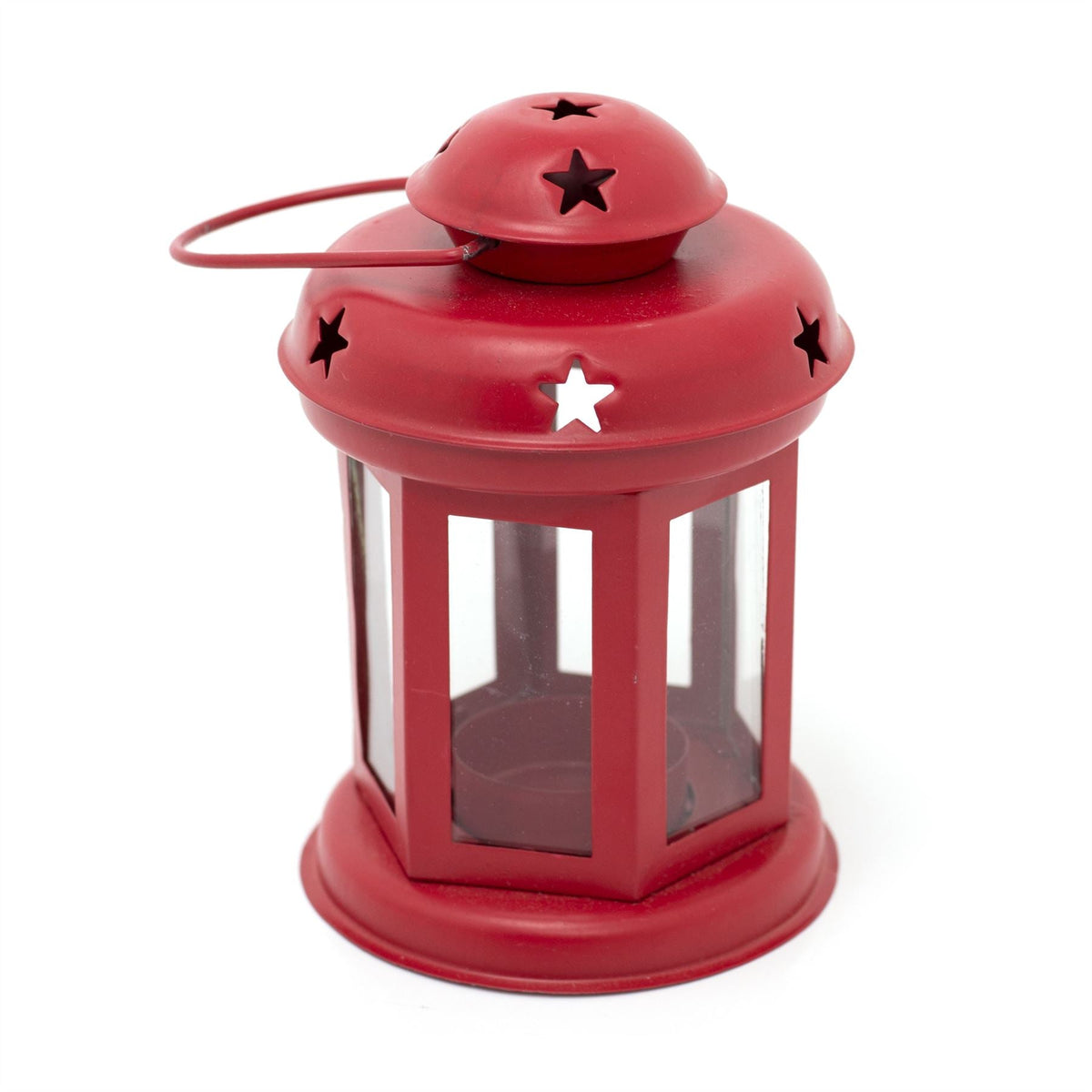 Red Moroccan Style Metal Lantern Tealight Holder | Tea Light Candle Lantern Lantern - Tophatter Daily Deals