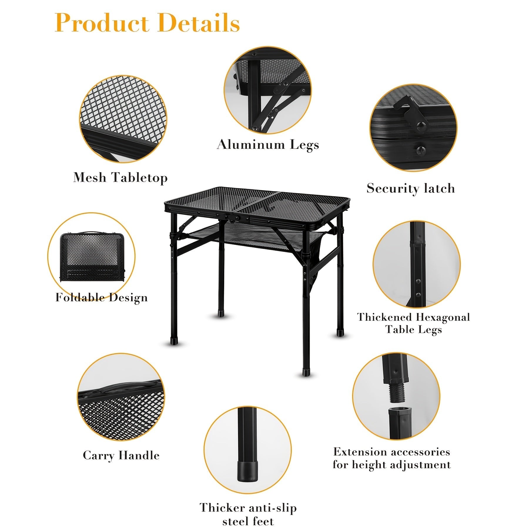 Black Metal Casual Side Table - Tophatter Daily Deals