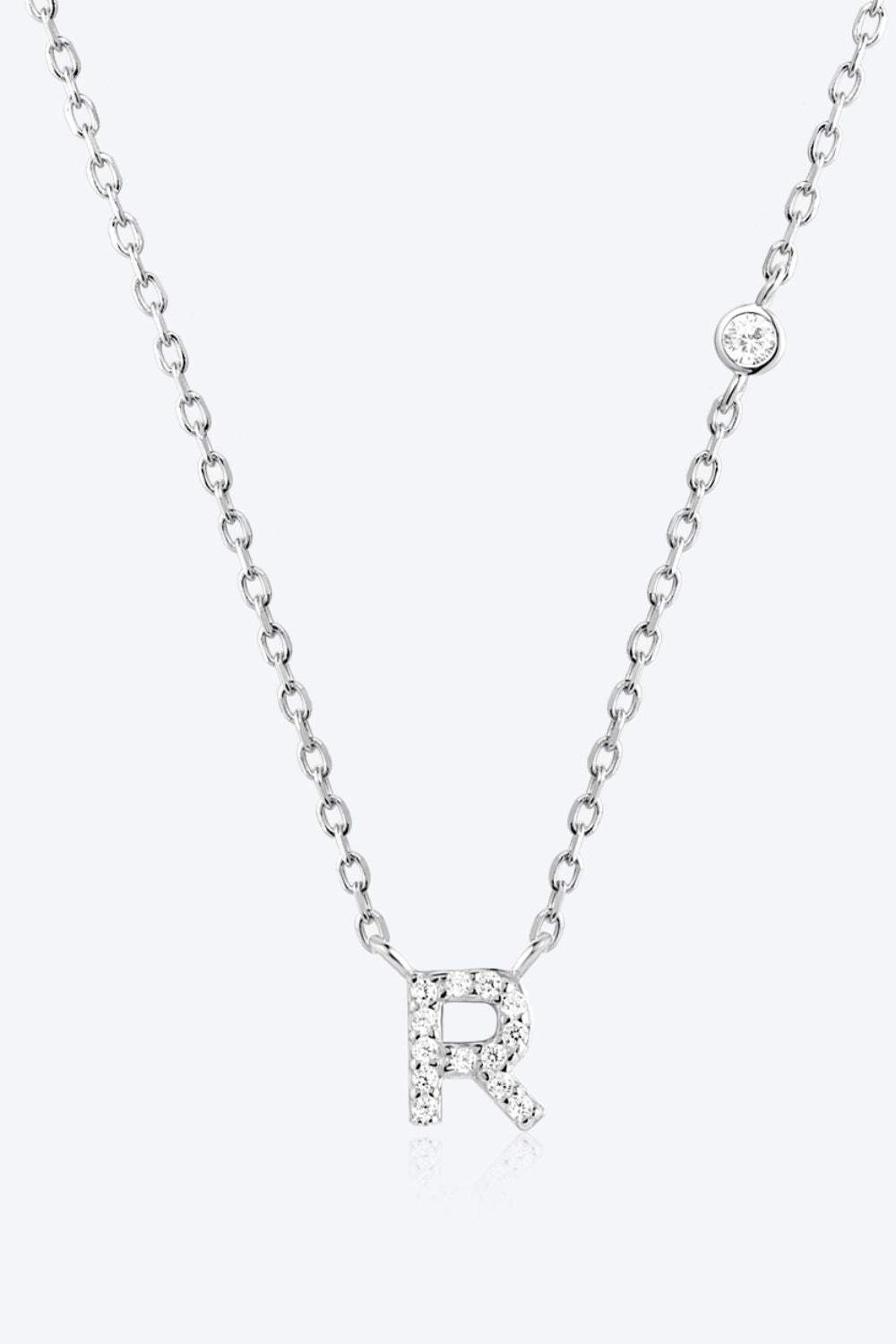 Q To U Zircon 925 Sterling Silver Necklace R Silver One Size Necklaces - Tophatter Daily Deals