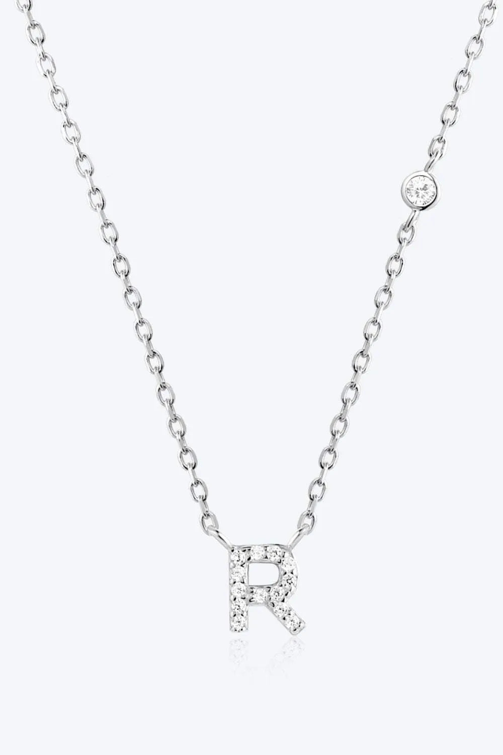 Q To U Zircon 925 Sterling Silver Necklace R Silver One Size Necklaces - Tophatter Daily Deals